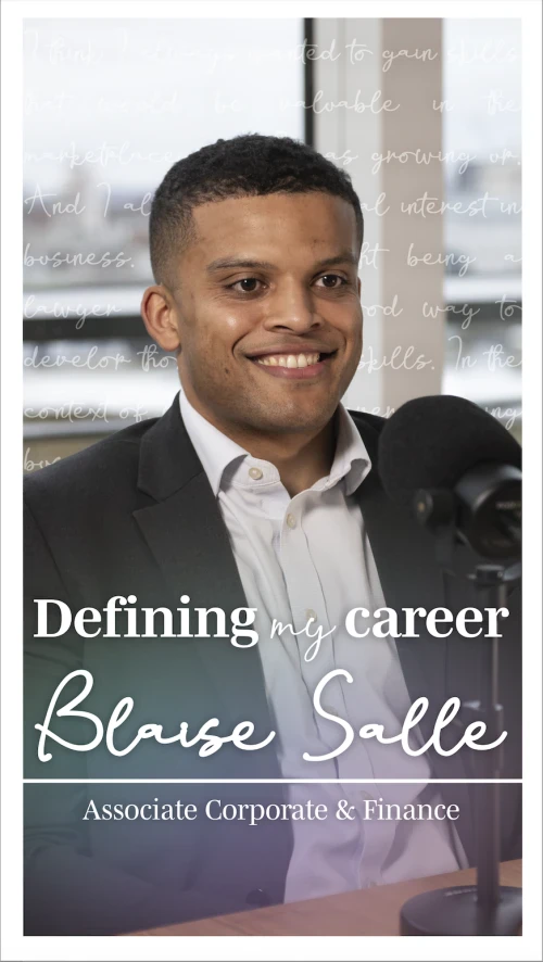 Corporate law isn’t always what people expect.  In this film, Blaise, an Associate in our London office, talks through what the role really involves - advising clients, shaping negotiation st